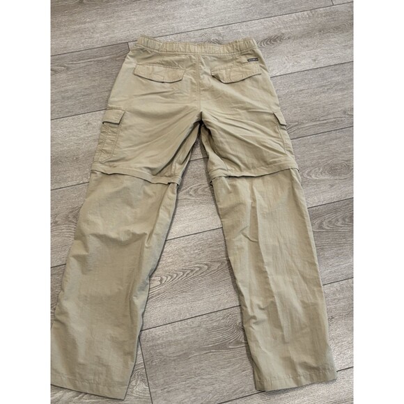 Eddie Bauer Travex Convertible Pants Mens 34 Tan Khaki Zip Off Hiking Cargos - Picture 6 of 7